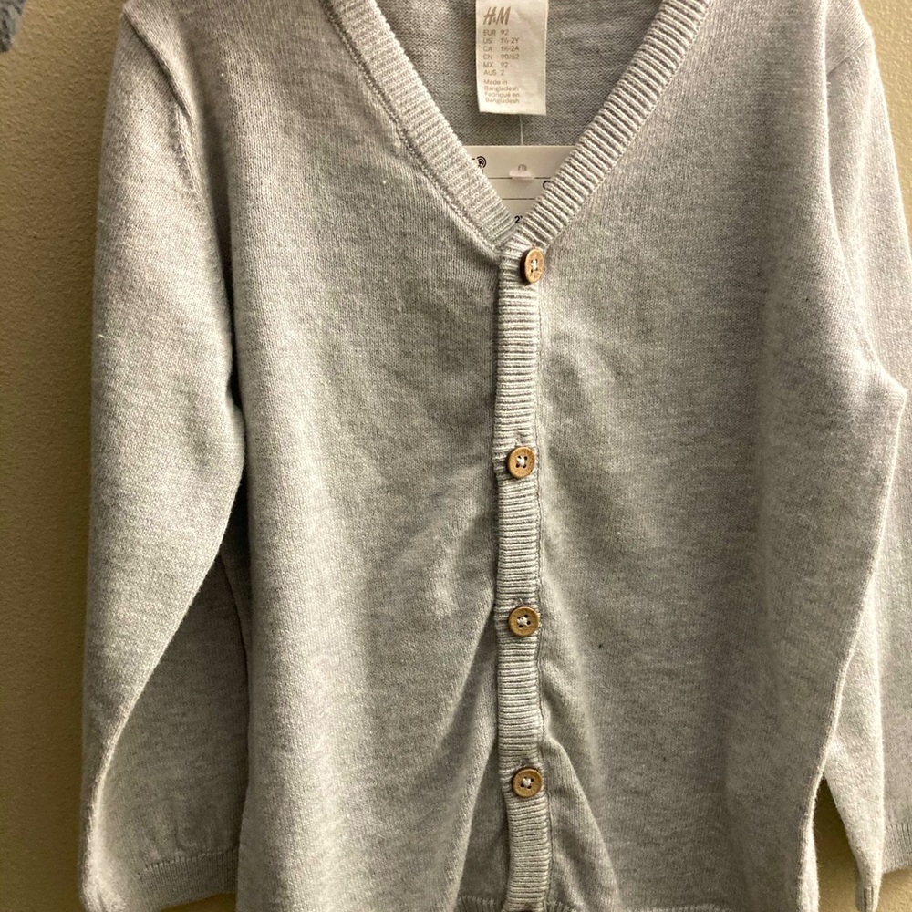 Baby boy H&M gray cardigan